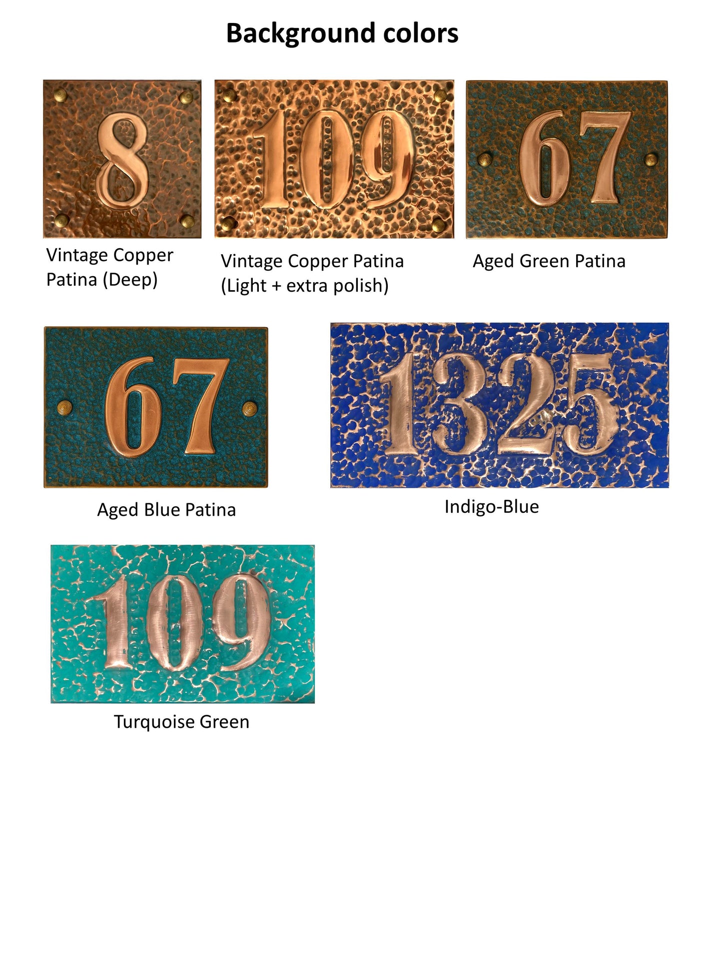 House number sign - raised edge