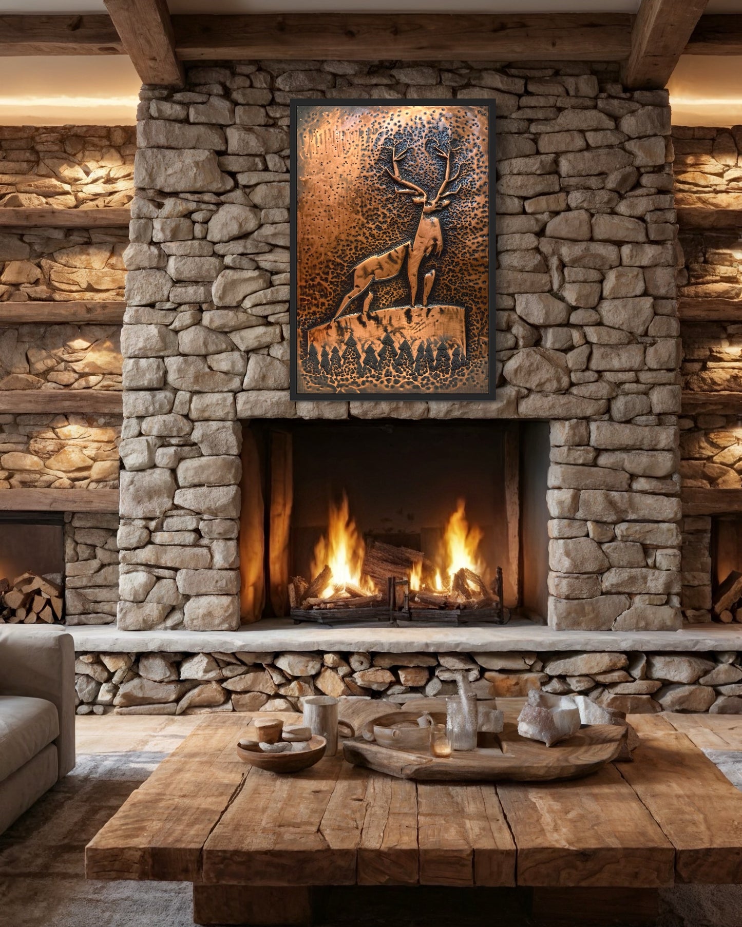 Grace in copper, crafted by hand - Reindeer