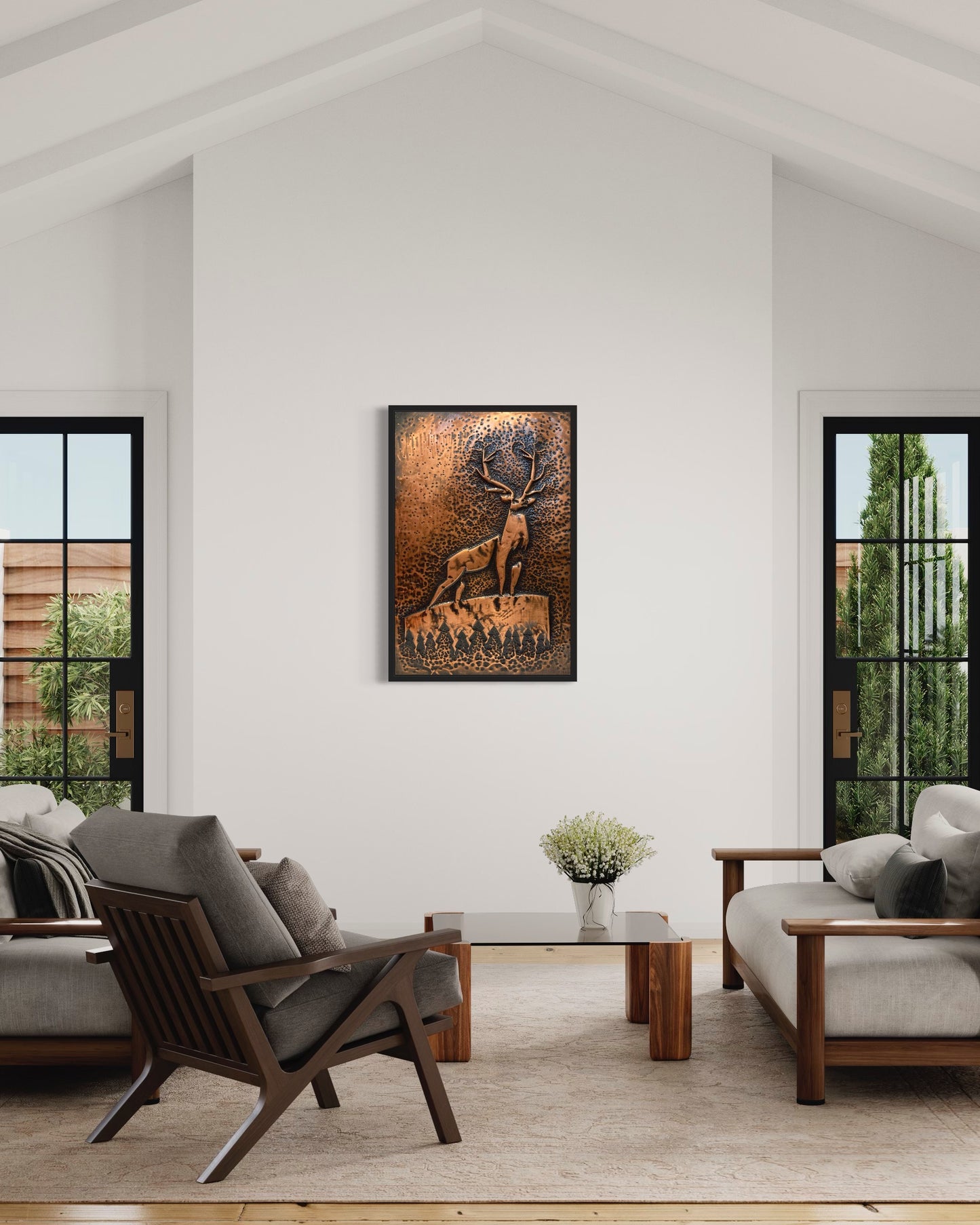 Grace in copper, crafted by hand - Reindeer