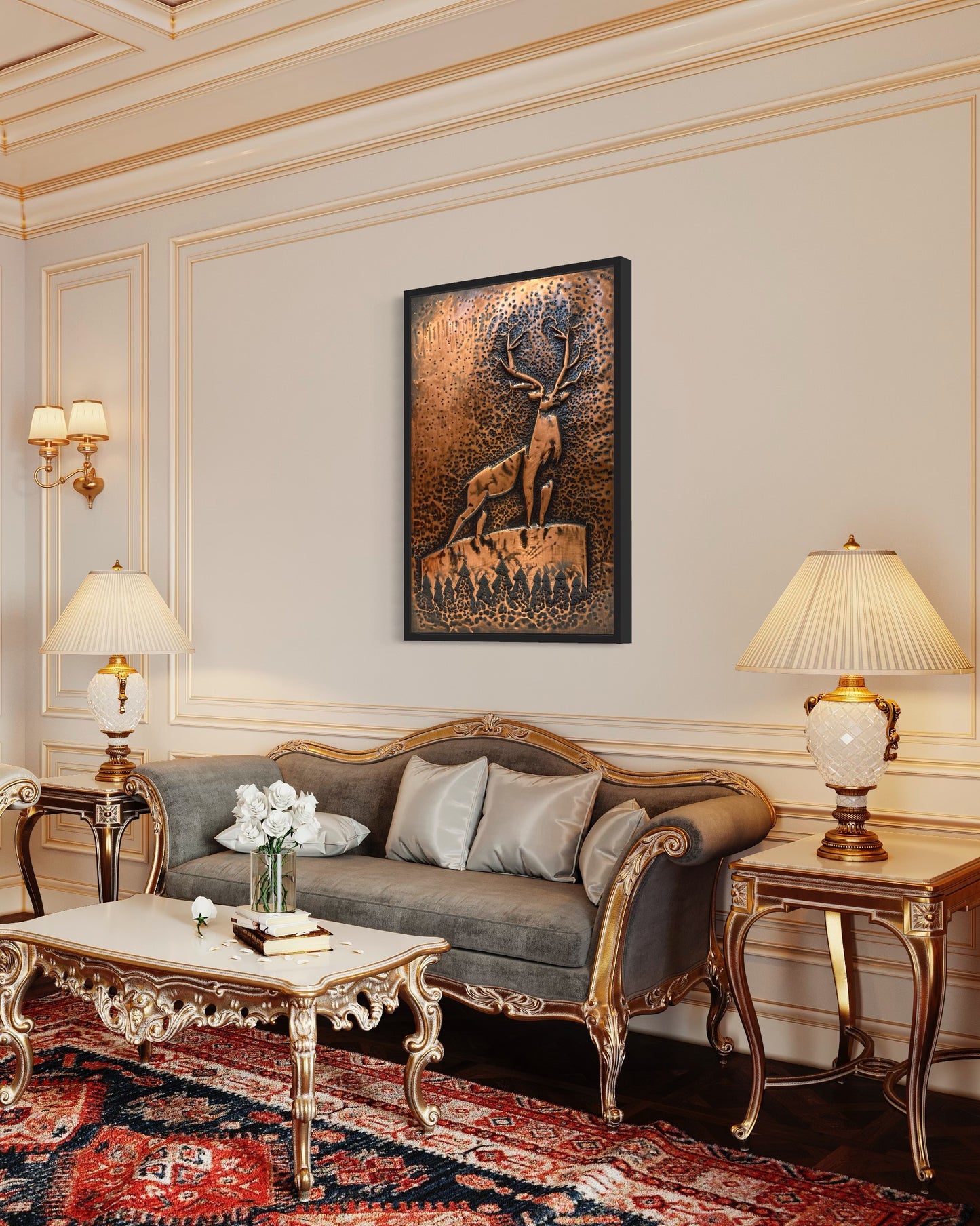 Grace in copper, crafted by hand - Reindeer