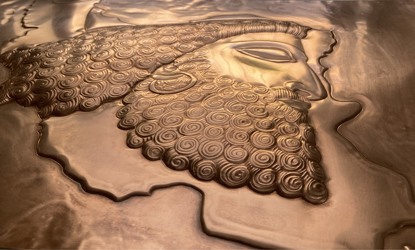 Handcrafted Copper Relief – Achaemenid Soldier of Persepolis