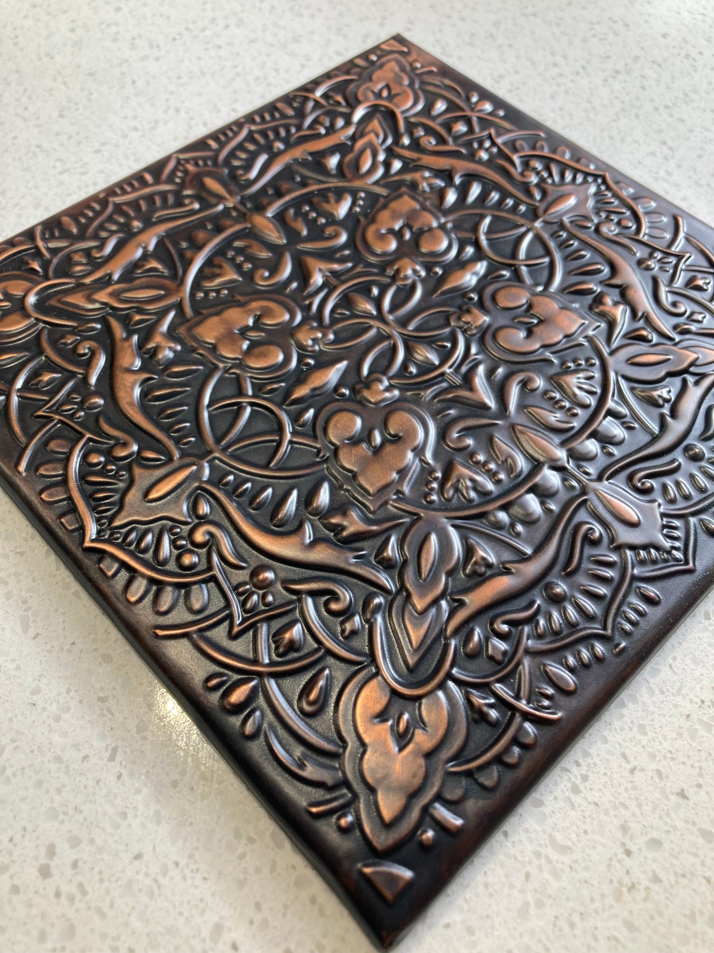 Copper Tile - Ornate Fleur