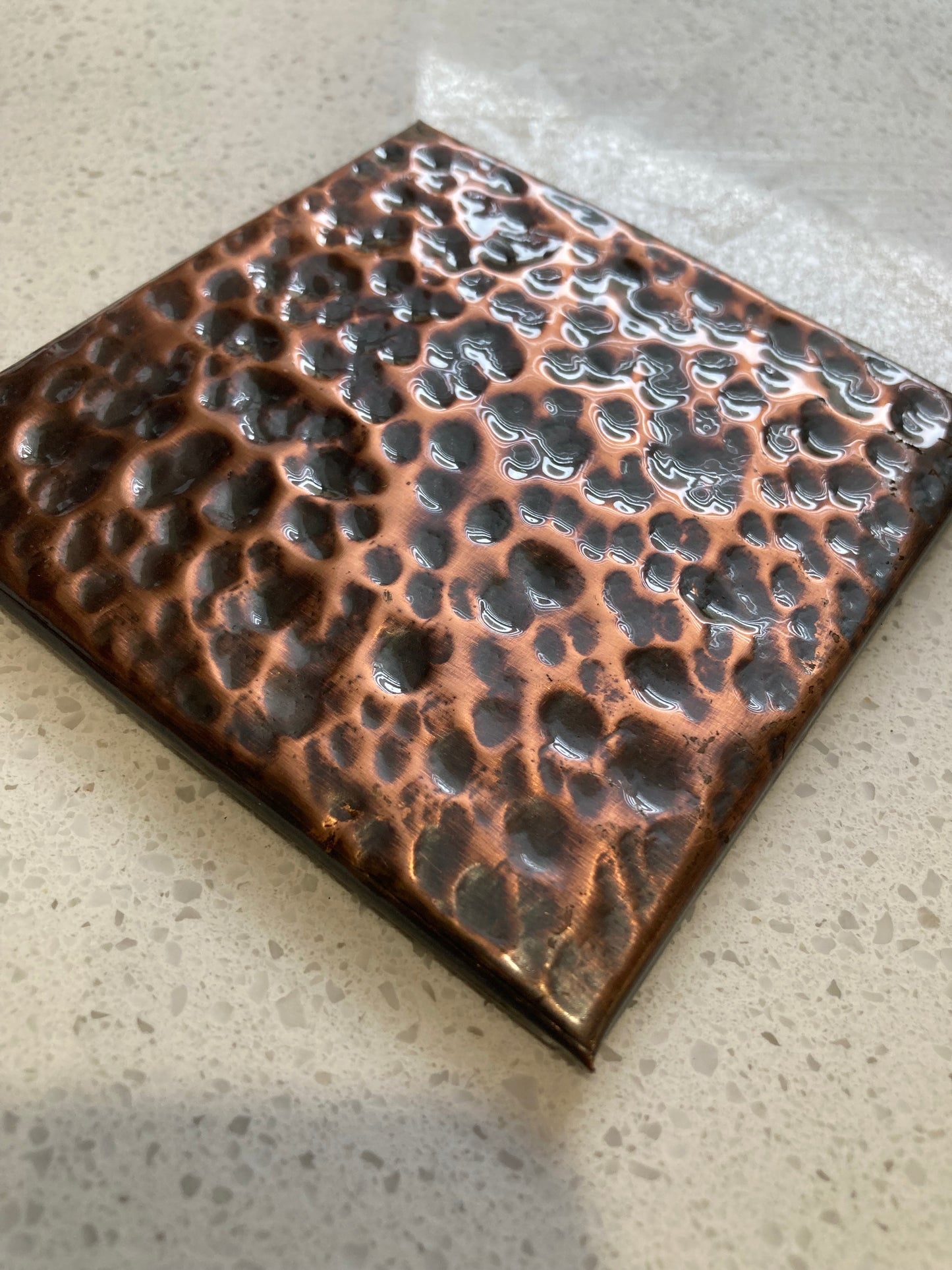 Copper Tile/Panel- Heavy Hammered Copper