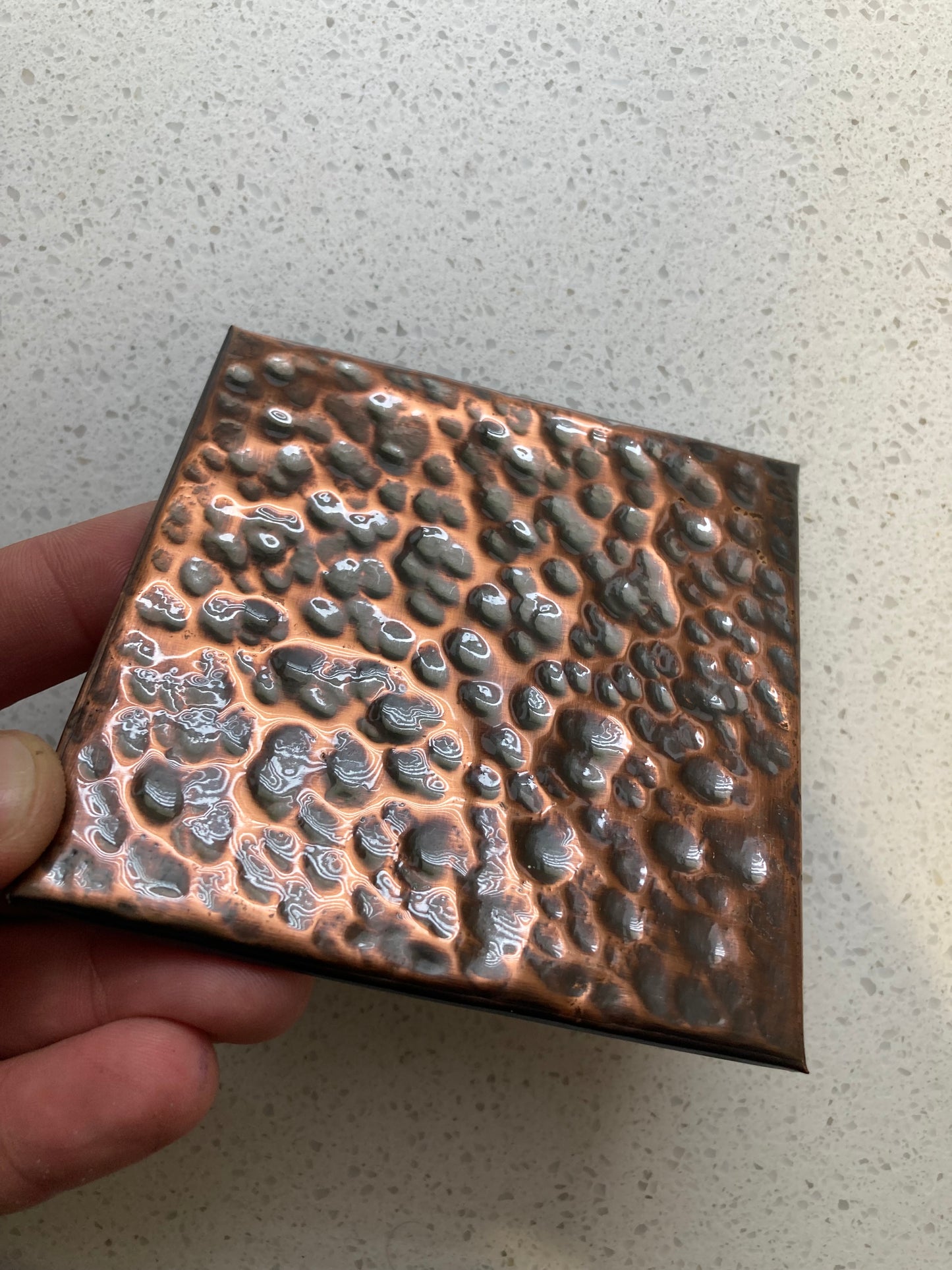 Copper Tile/Panel- Heavy Hammered Copper