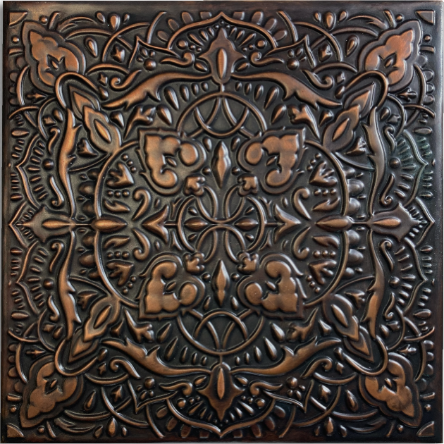 Copper Tile - Ornate Fleur