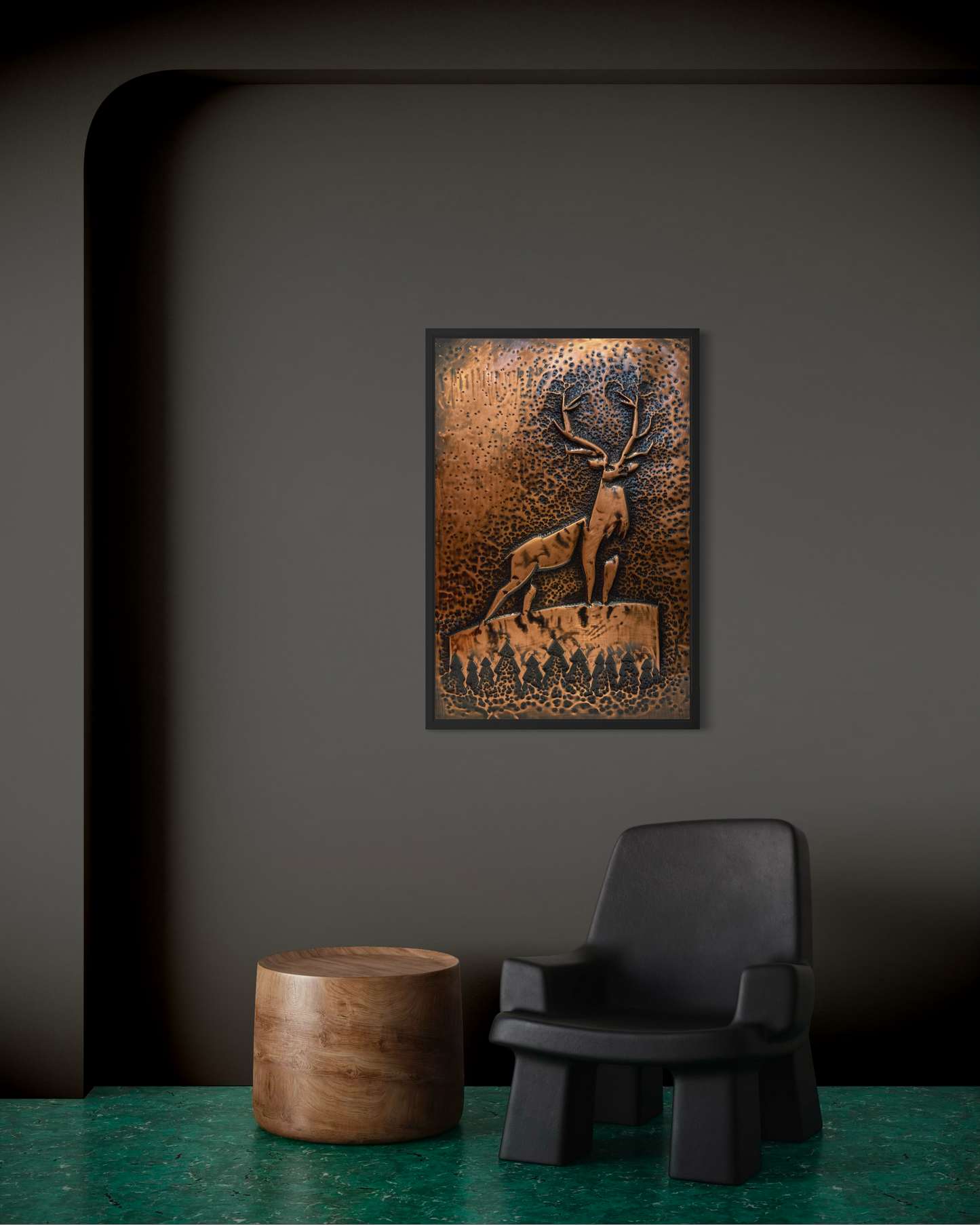 Grace in copper, crafted by hand - Reindeer