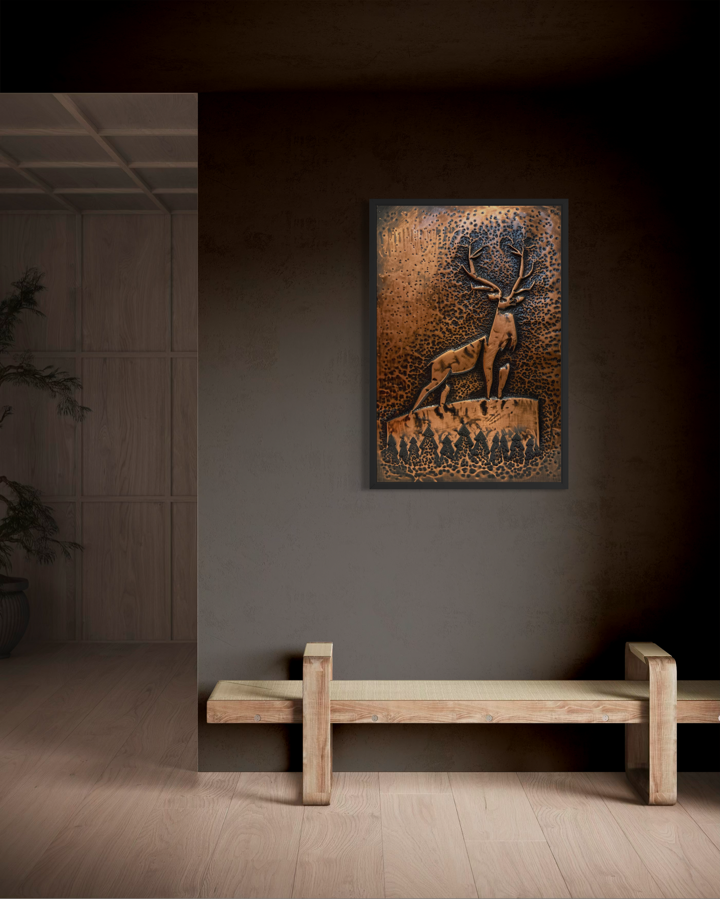 Grace in copper, crafted by hand - Reindeer