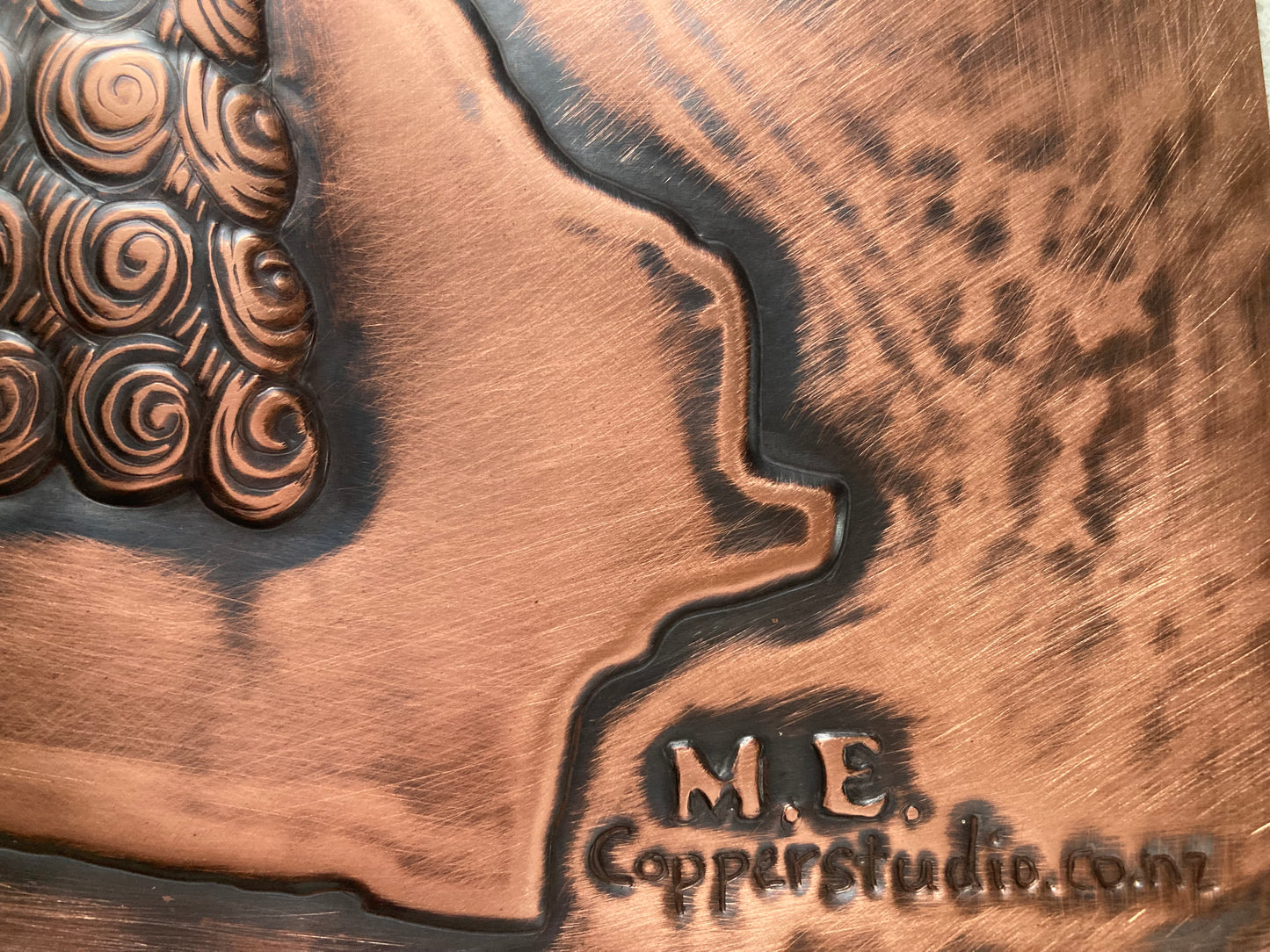 Handcrafted Copper Relief – Achaemenid Soldier of Persepolis