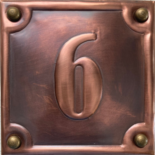 House number sign - raised edge