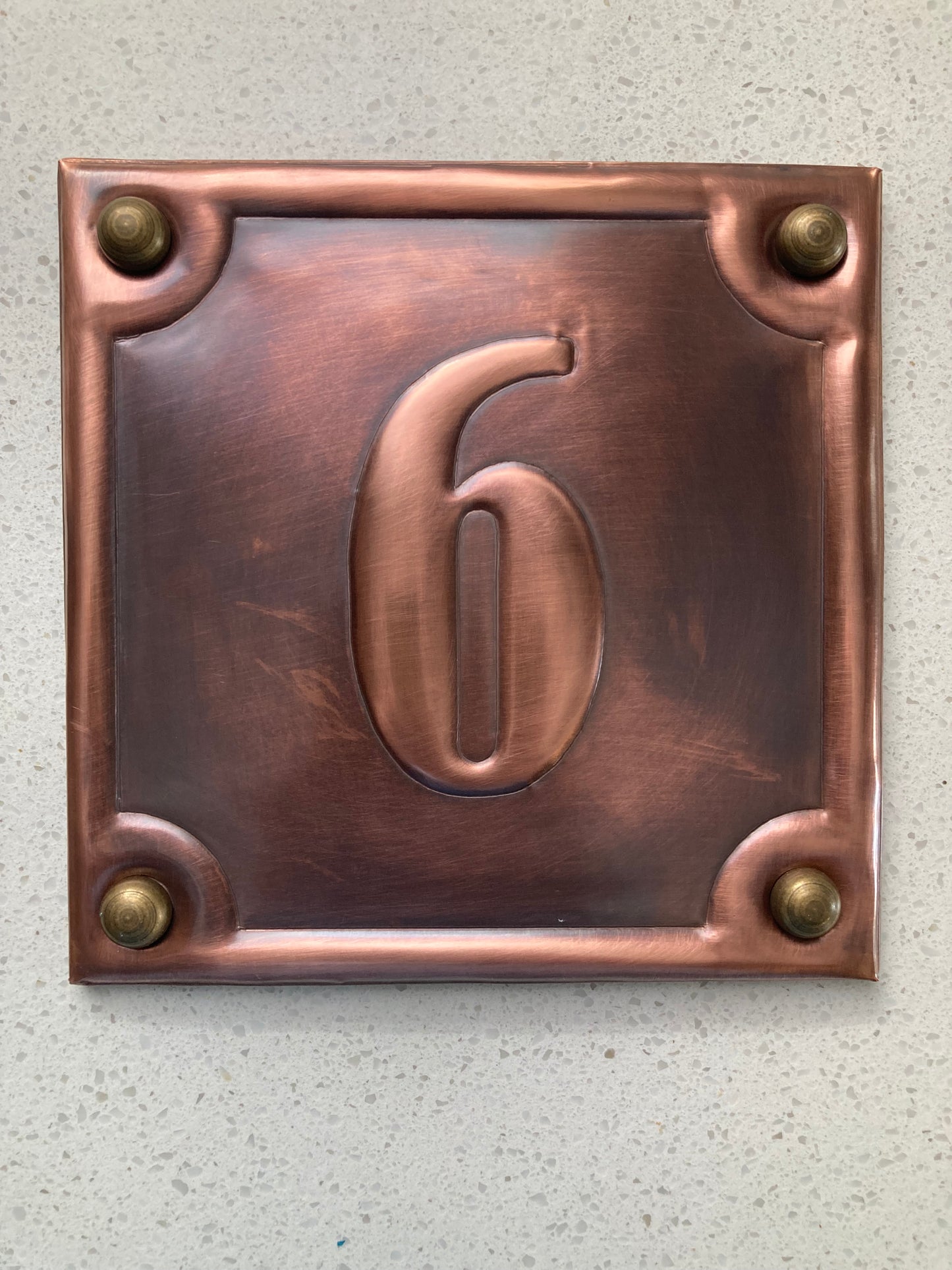 House number sign - raised edge
