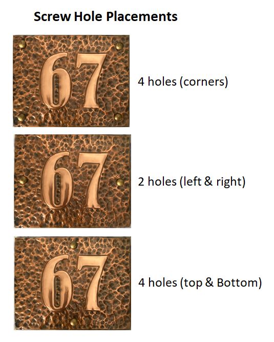 House Number- flat edge