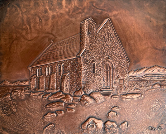 A Tribute in Copper to a Sacred Icon - Tekapo Church of the Good Shepherd